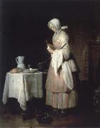 Jean Baptiste Simeon Chardin The fursorgliche lass Spain oil painting artist
